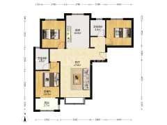 全明3室2卫 户型好 采光好 毛坯任意装修-涿州天保绿城户型图
