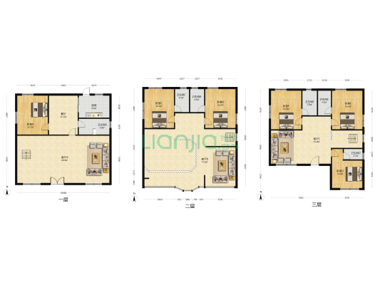 龙聚环新村二区 6室4厅6卫 373平方