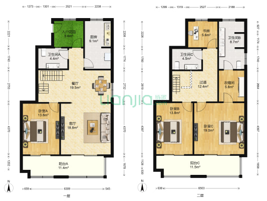 银城千花溪 4室2厅3卫 159平方