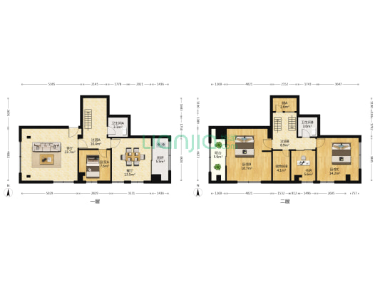 乐湖小区 4室2厅2卫 160平方