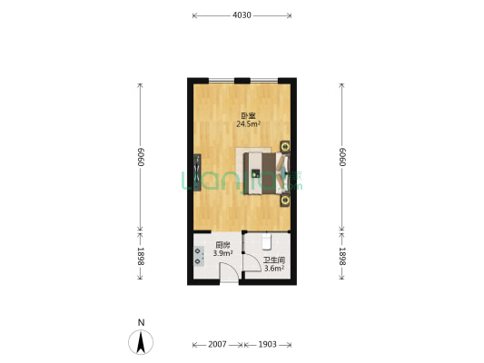 中环财富杰座 1室0厅1卫 51平方