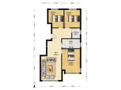 出售华侨城 南北通透三居  采光好视野好 集中供暖-涿州华侨城·城市客厅户型图