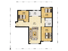 开发商样板间装修，拎包入住，带车位-涿州鸿坤理想湾南区户型图