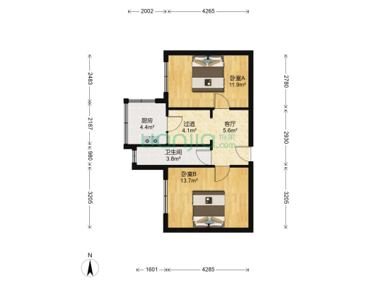 青南小区 2室1厅1卫 54平方