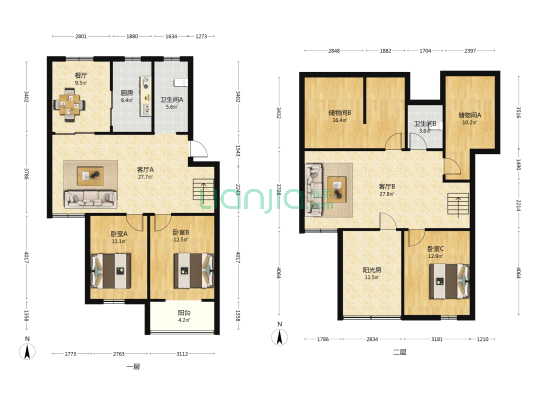焦家新村四期 3室3厅2卫 150平方
