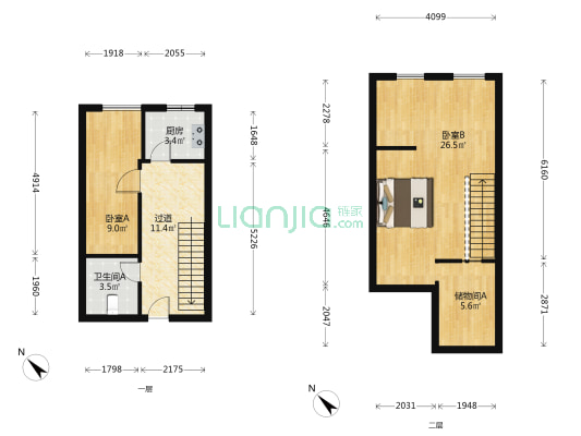 中城时代商业街 2室0厅1卫 39平方