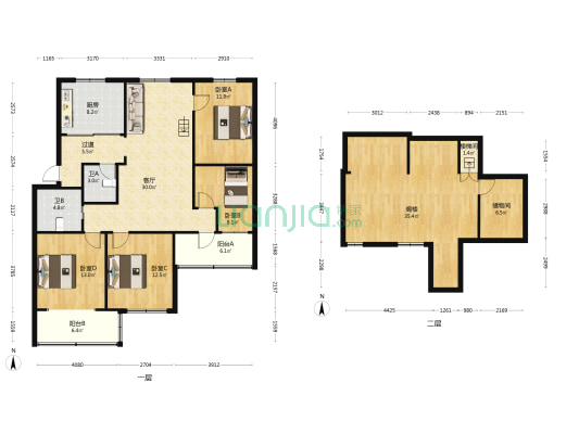 水月亭南区 4室1厅2卫 134平方