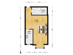 汇元财富广场小区，向阳一居室采光好-涿州汇元财富广场小区户型图