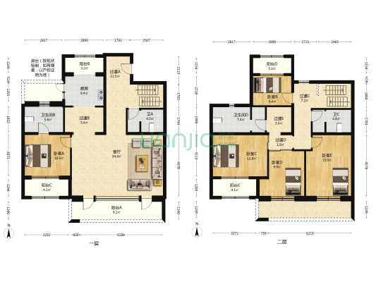 国望府 5室1厅4卫 250平方