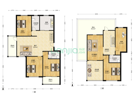 金顶花园 6室1厅3卫 121平方