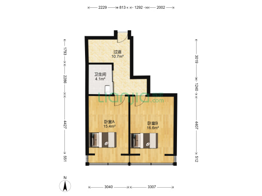 省委宿舍 2室0厅1卫 62平方