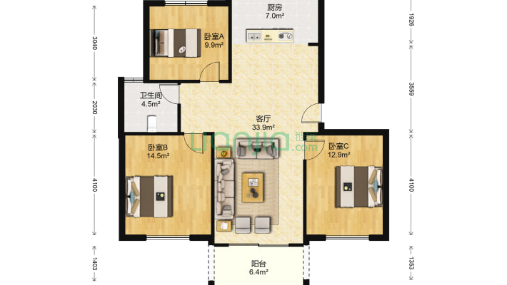 尚海城二手房实景图