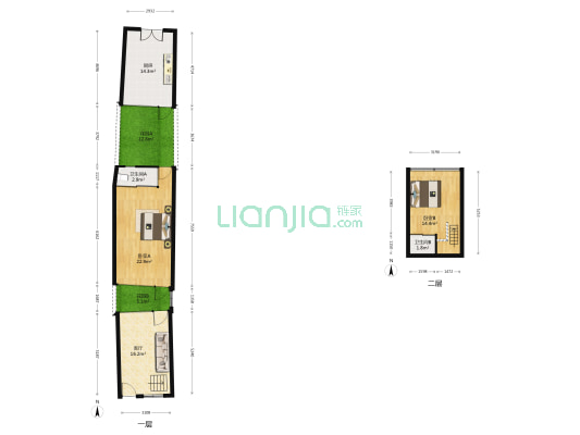北石子街散盘 2室1厅2卫 78平方