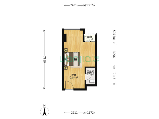 双轻轨，交通方便，京东体验店，步行街-户型图