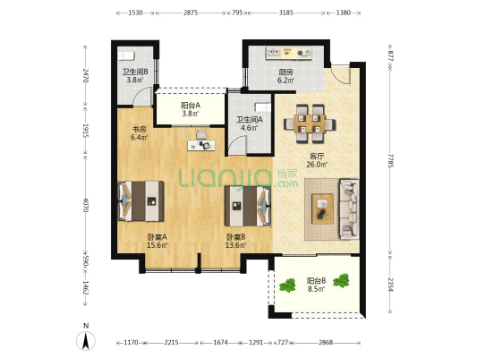 欣隆盛世欣禧湾 3室1厅2卫 101平方