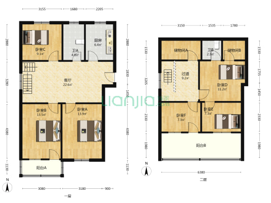 太湖东路 6室1厅2卫 131平方
