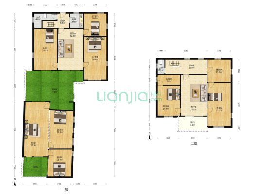 永安村 8室2厅2卫 221平方