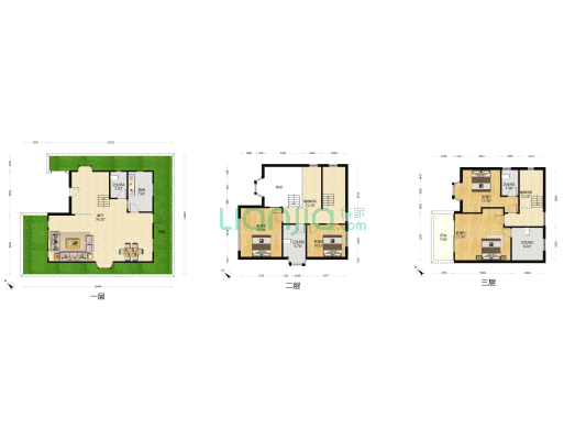 三正半山豪苑山水区 4室1厅4卫 238平方