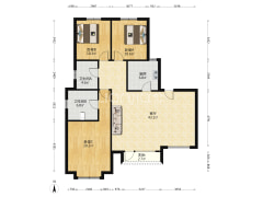 一梯两户洋房，楼层好，无遮挡，户型方正-涿州鸿坤理想湾南区户型图