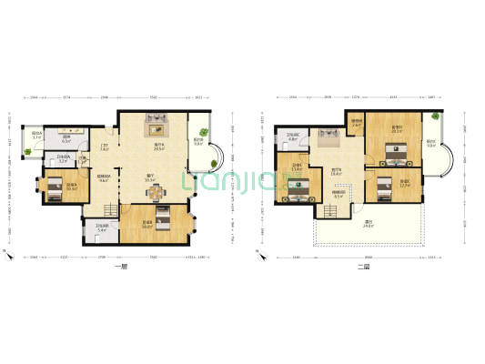 新安园 5室3厅3卫 225平方