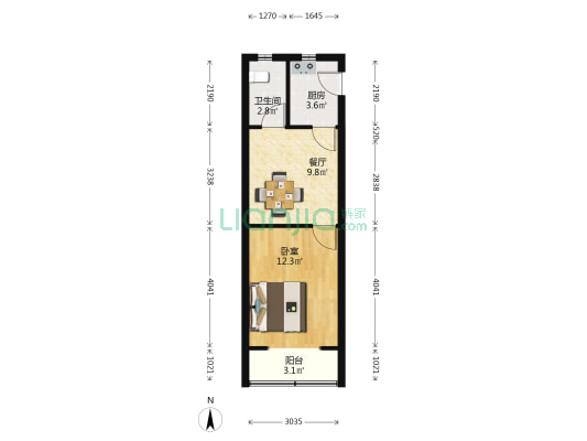 银河小区 1室1厅1卫 42平方