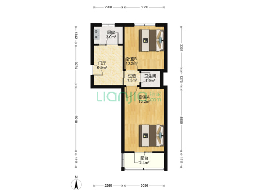 廉江里 2室0厅1卫 53平方