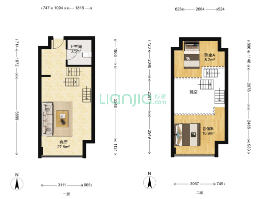 富春硅谷 2室1厅1卫 48平方