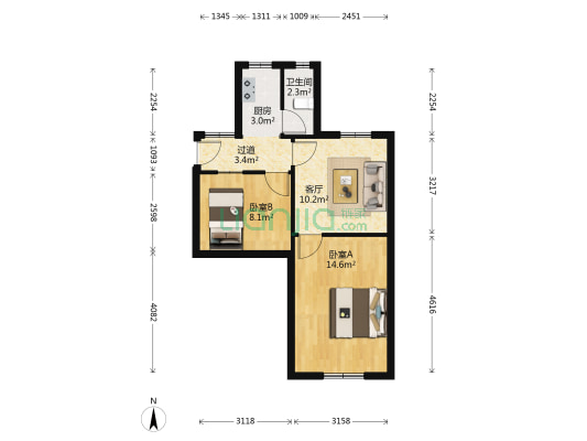 文塔路 2室1厅1卫 50平方