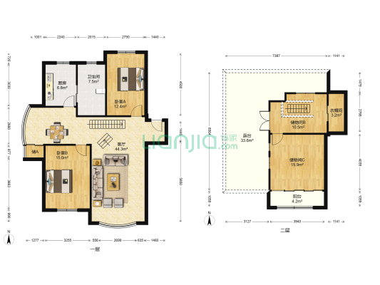 功馨苑小区 2室1厅1卫 111平方