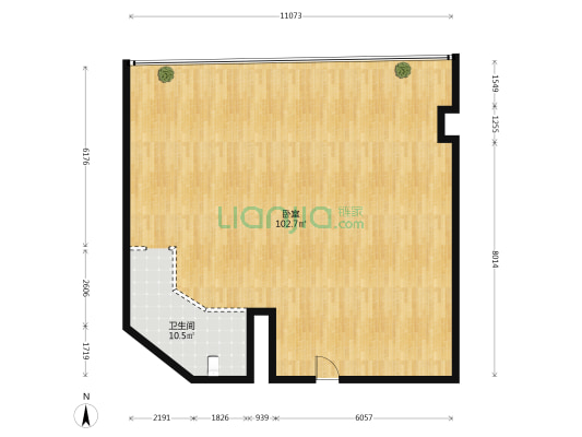 中葡商贸广场 1室0厅1卫 186平方