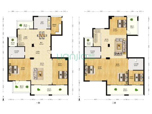 曼哈顿花园 6室3厅3卫 367平方