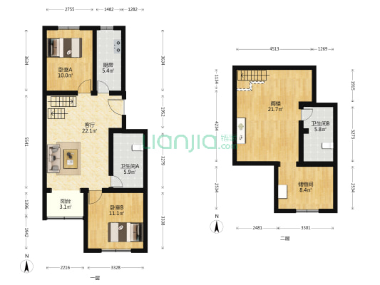 良工佳苑 2室1厅2卫 78平方