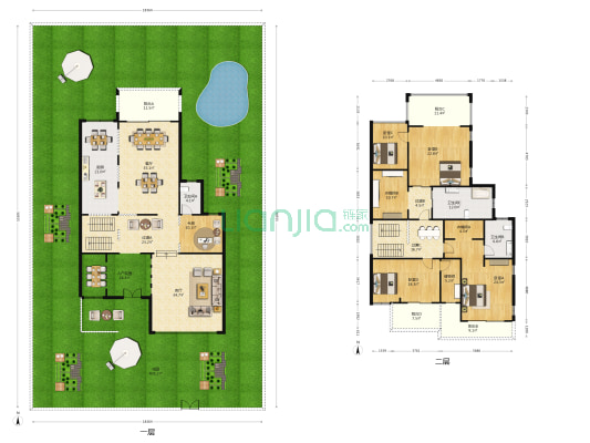 锦绣香江花园蔷薇园 5室2厅3卫 356平方