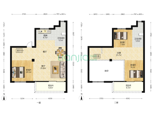龙湖观宸 3室1厅2卫 146平方