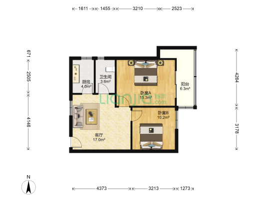 芦庄三区 2室1厅1卫 71平方