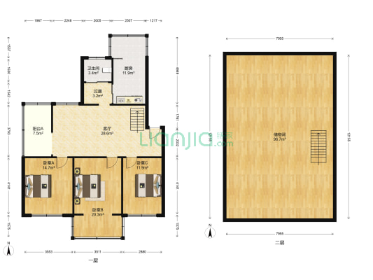 惠丰楼 3室1厅1卫 174平方