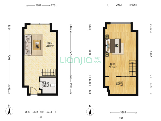 龙湖滟澜星座 1室1厅1卫 45平方