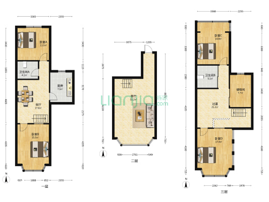 龙润大厦 4室2厅2卫 204平方