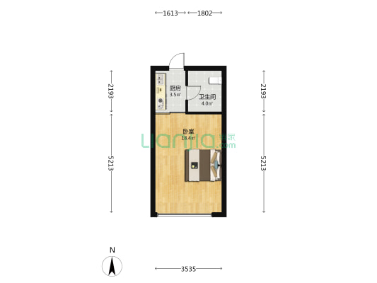 京都圣汇 1室0厅1卫 37平方