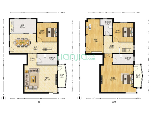 欧锦园 4室2厅3卫 246平方