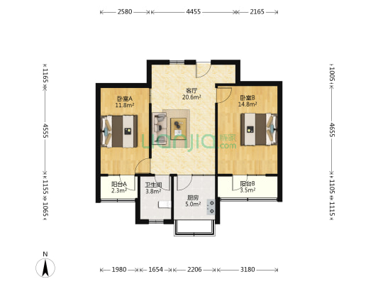 南阳路227号家属院 2室1厅1卫 71平方