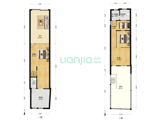 葑门横街散盘 3室1厅2卫 112平方