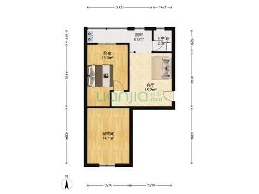 兴盛里(大港区) 1室1厅1卫 67平方