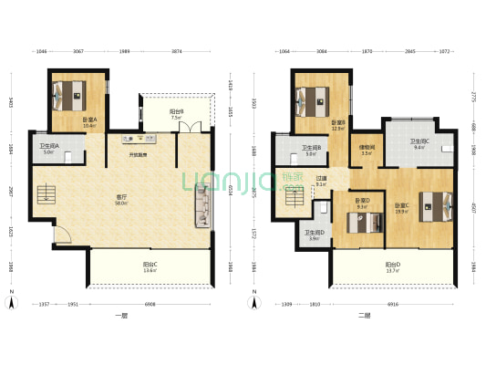 奥园麓语ONE 4室1厅4卫 196平方