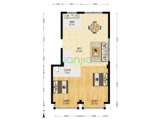 潘阳路 2室1厅1卫 90平方