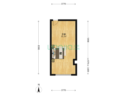 中天下潍坊国际 1室0厅0卫 53平方