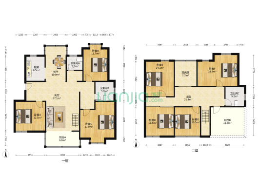 金庭花园南区 7室2厅3卫 190平方