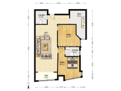涿州御景园全拿两居室业主诚意出售房本满二没尾款-涿州君临天下御景园户型图