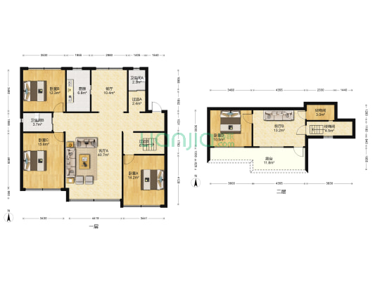 教师公寓 4室3厅2卫 133平方