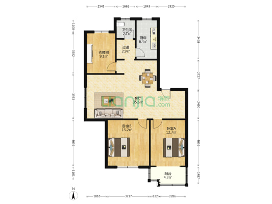 二建三处小区 2室1厅1卫 110平方